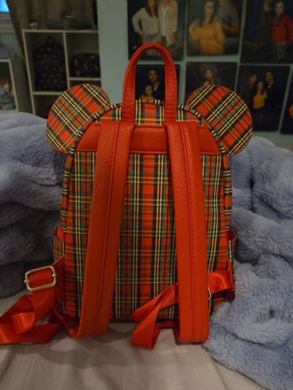 Red Plaid Mickey Mouse Loungefly - Picture 2 of 2